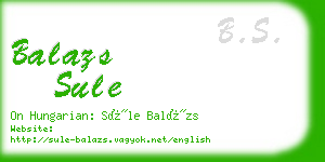 balazs sule business card