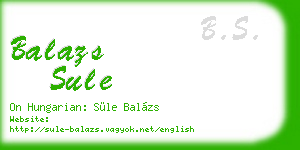 balazs sule business card
